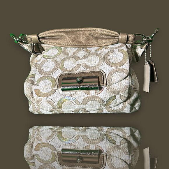 Coach Purse (light grey/tan) - Picture 1 of 5